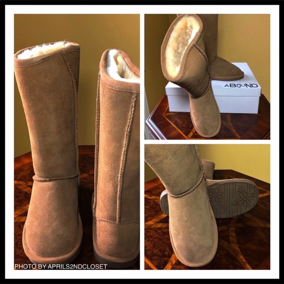 SHEARLING LINED BOOTS COZY SUEDE OUTDOOR WINTER BOOTIES A2C - Picture 2 of 8